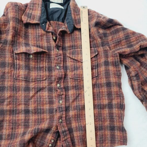 Pendleton Boy's Red Black Plaid Wool Long Sleeve Button-Front Shirt Size L - Picture 7 of 9
